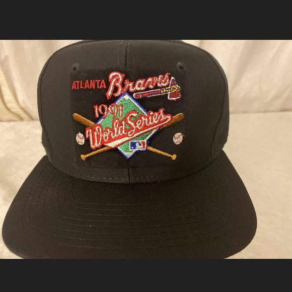 Casquette Atlanta Braves 1991 World Series - Snapback Noir Vintage - Marque Twins Enterprise